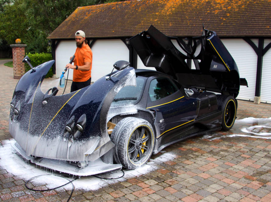 Phoenix-Car-Detailing-Sussex-washing a super car